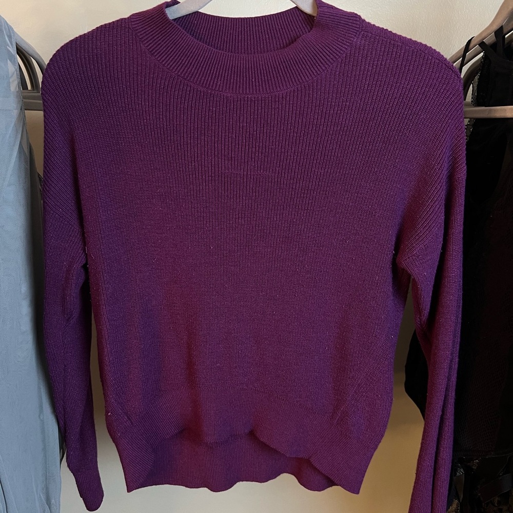 Purple B.P. Cropped Sweater